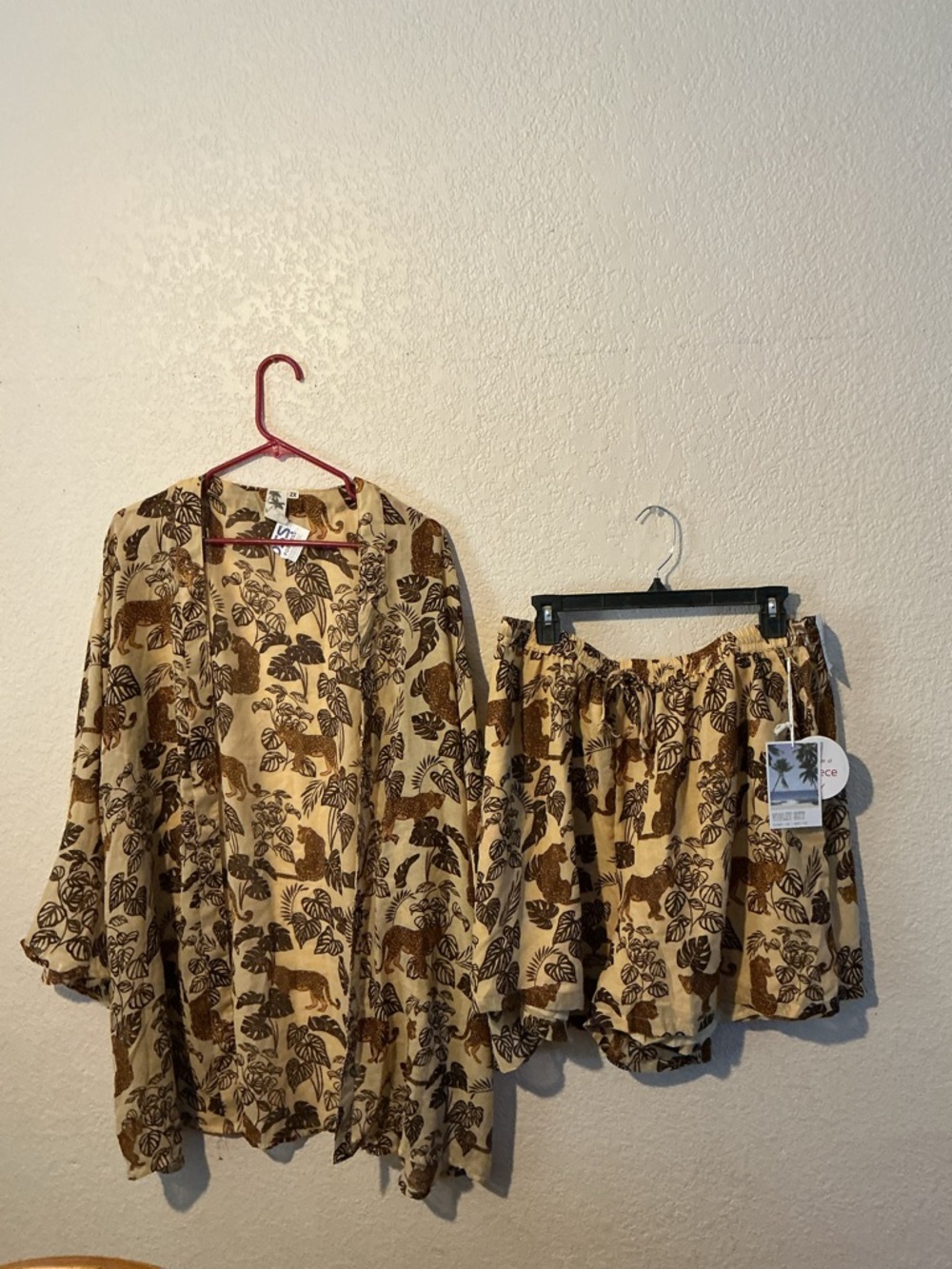 Violet Sky Jungle Jaguar 2 Piece Swimsuit Coverup